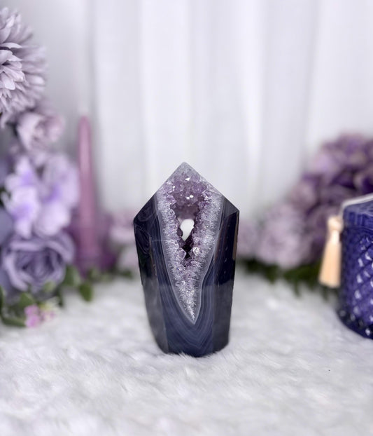 Amethyst and Agate Crystal Tower Radiance Collection