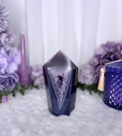 Amethyst and Agate Crystal Tower Radiance Collection