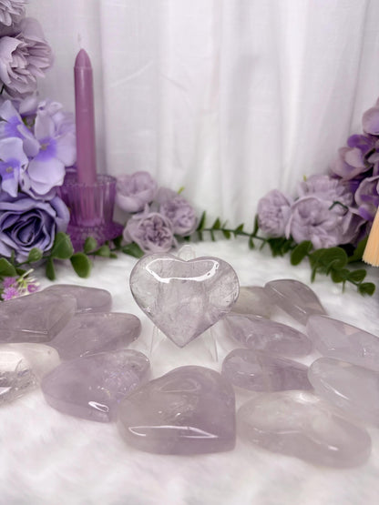 Lilac Amethyst and High Quality Quartz Heart Radiance Collection | Intuitively Selected
