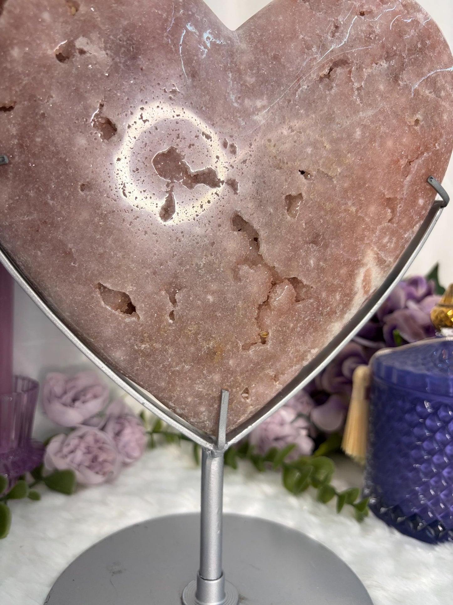 Large Pink Amethyst Heart Radiance Collection