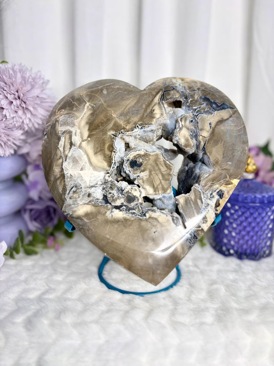 XL Volcano Agate Heart Lumina Collection