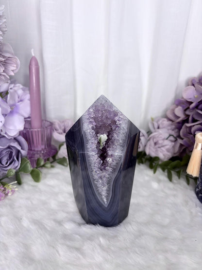 Amethyst and Agate Crystal Tower Radiance Collection