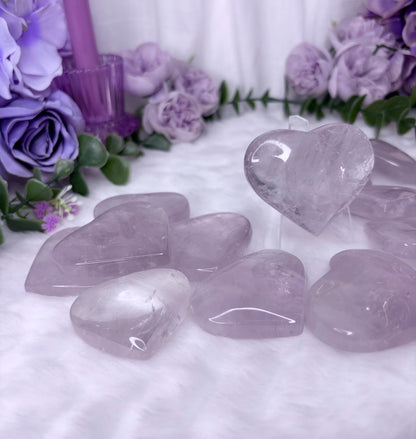 Lilac Amethyst and High Quality Quartz Heart Radiance Collection | Intuitively Selected