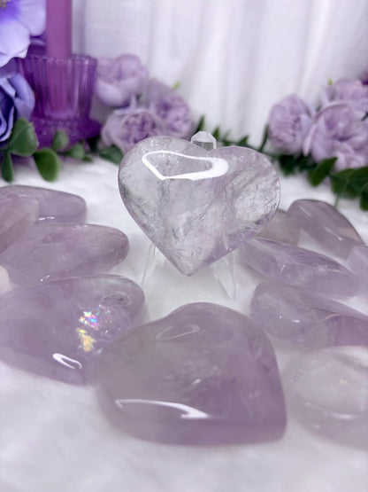 Lilac Amethyst and High Quality Quartz Heart Radiance Collection | Intuitively Selected