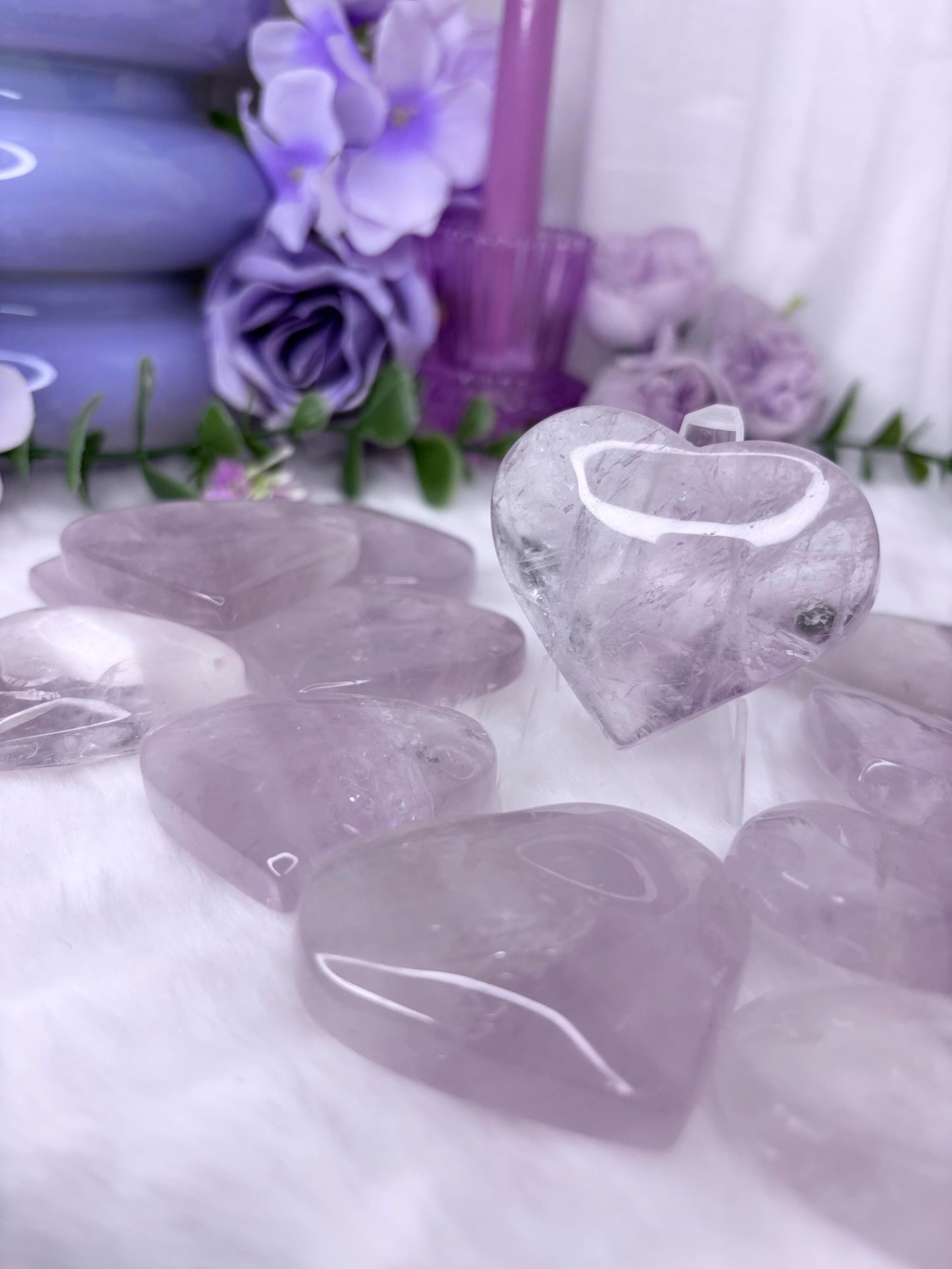 Lilac Amethyst and High Quality Quartz Heart Radiance Collection | Intuitively Selected