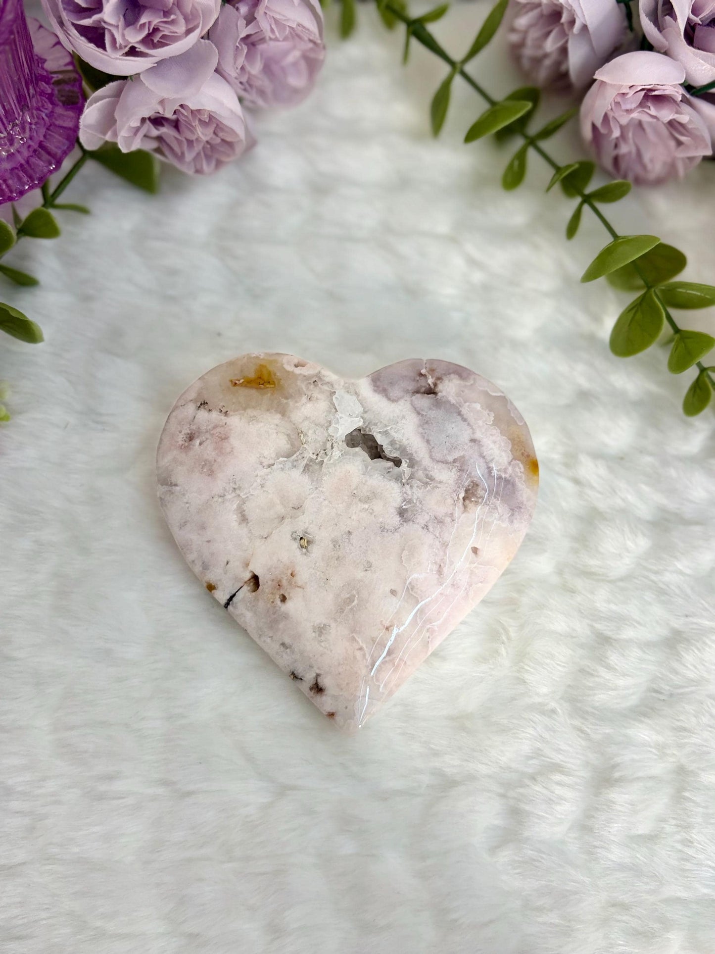 Flower Agate Heart Radiance Collection