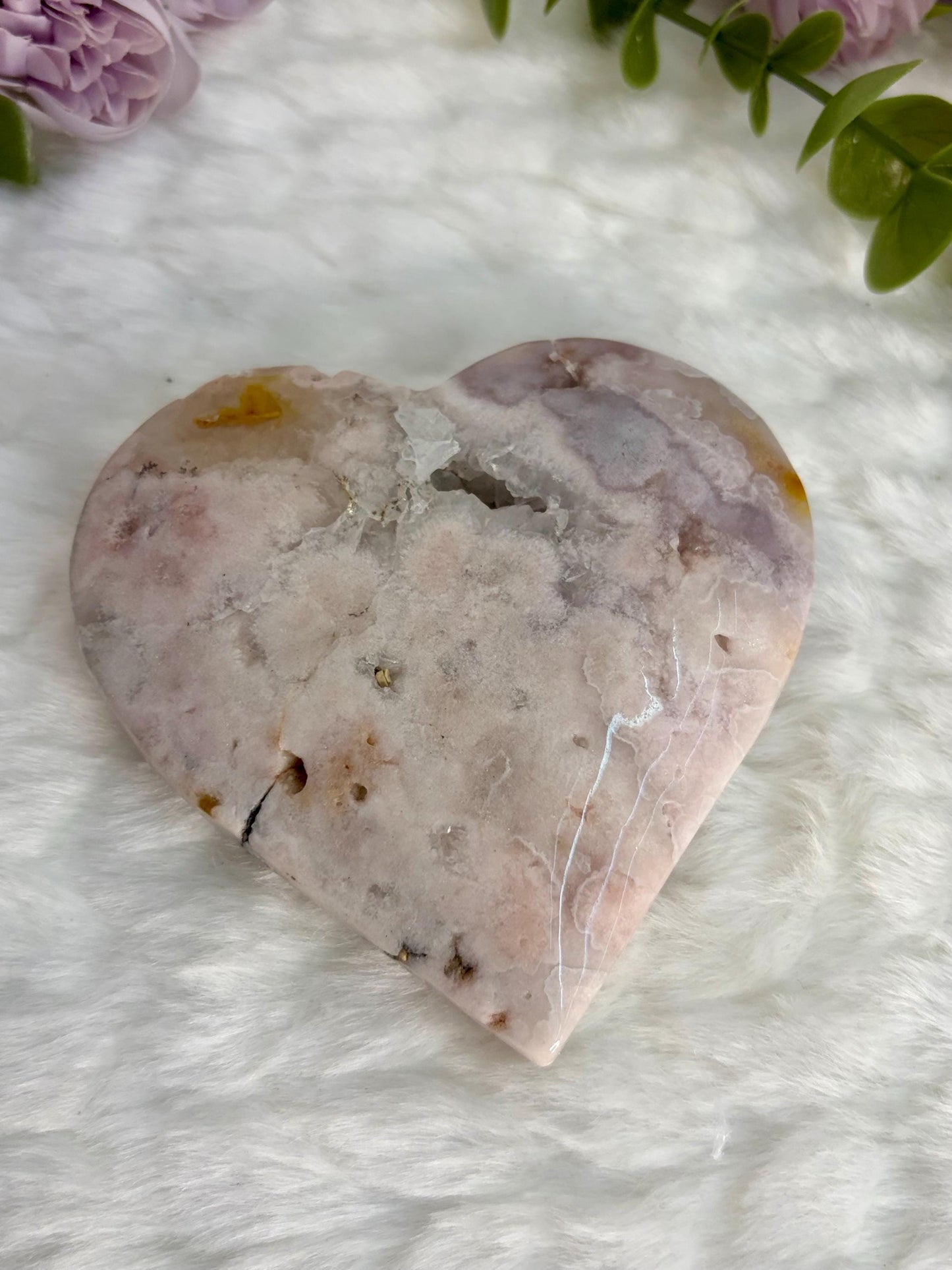 Flower Agate Heart Radiance Collection