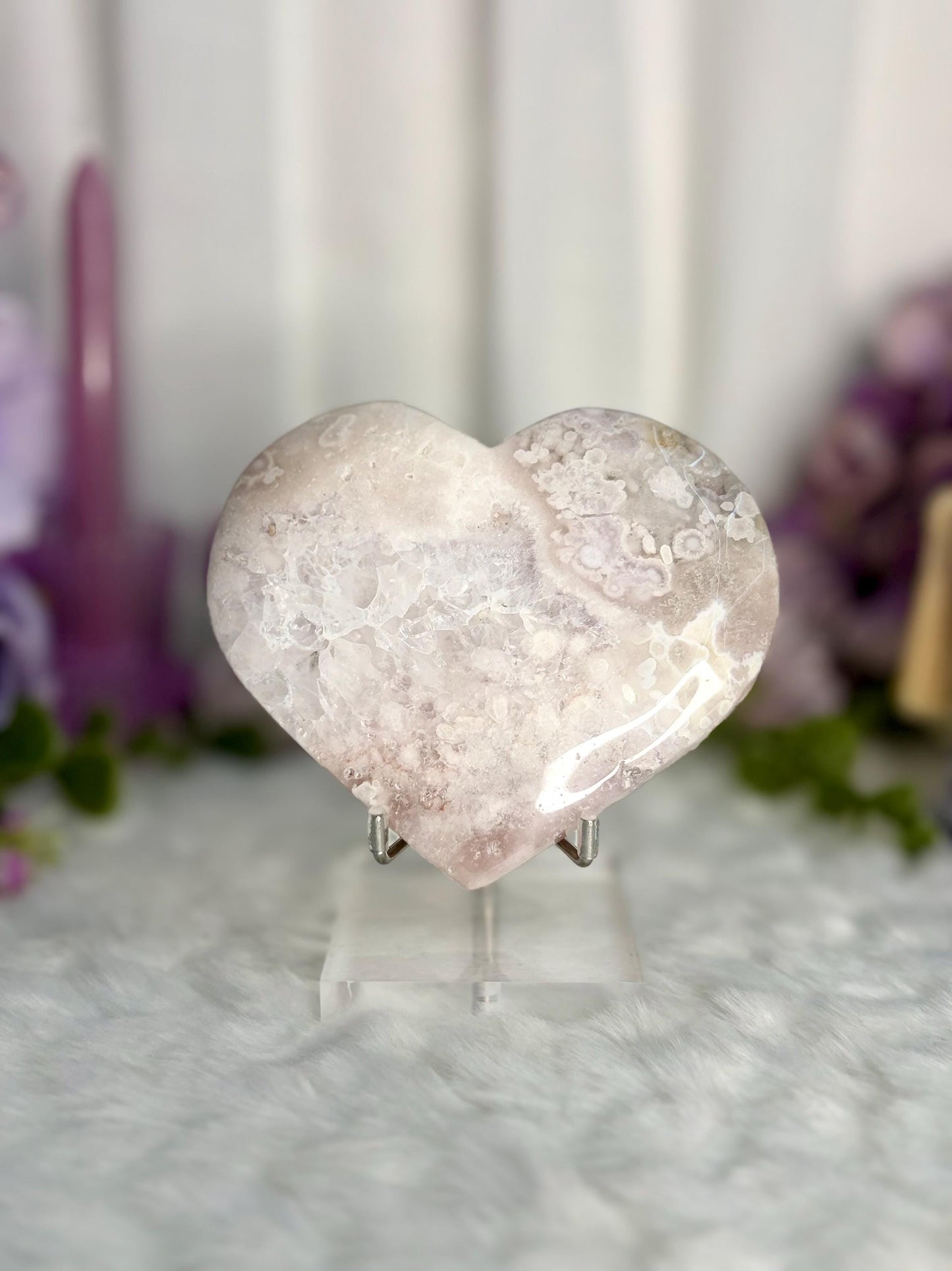 Flower Agate Heart Radiance Collection