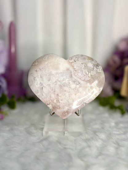 Flower Agate Heart Radiance Collection