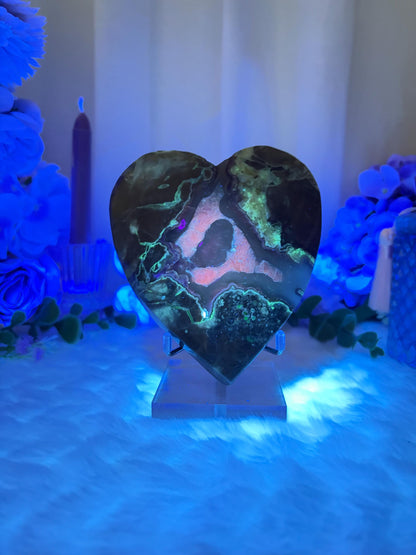 Volcano Agate Heart Lumina Collection
